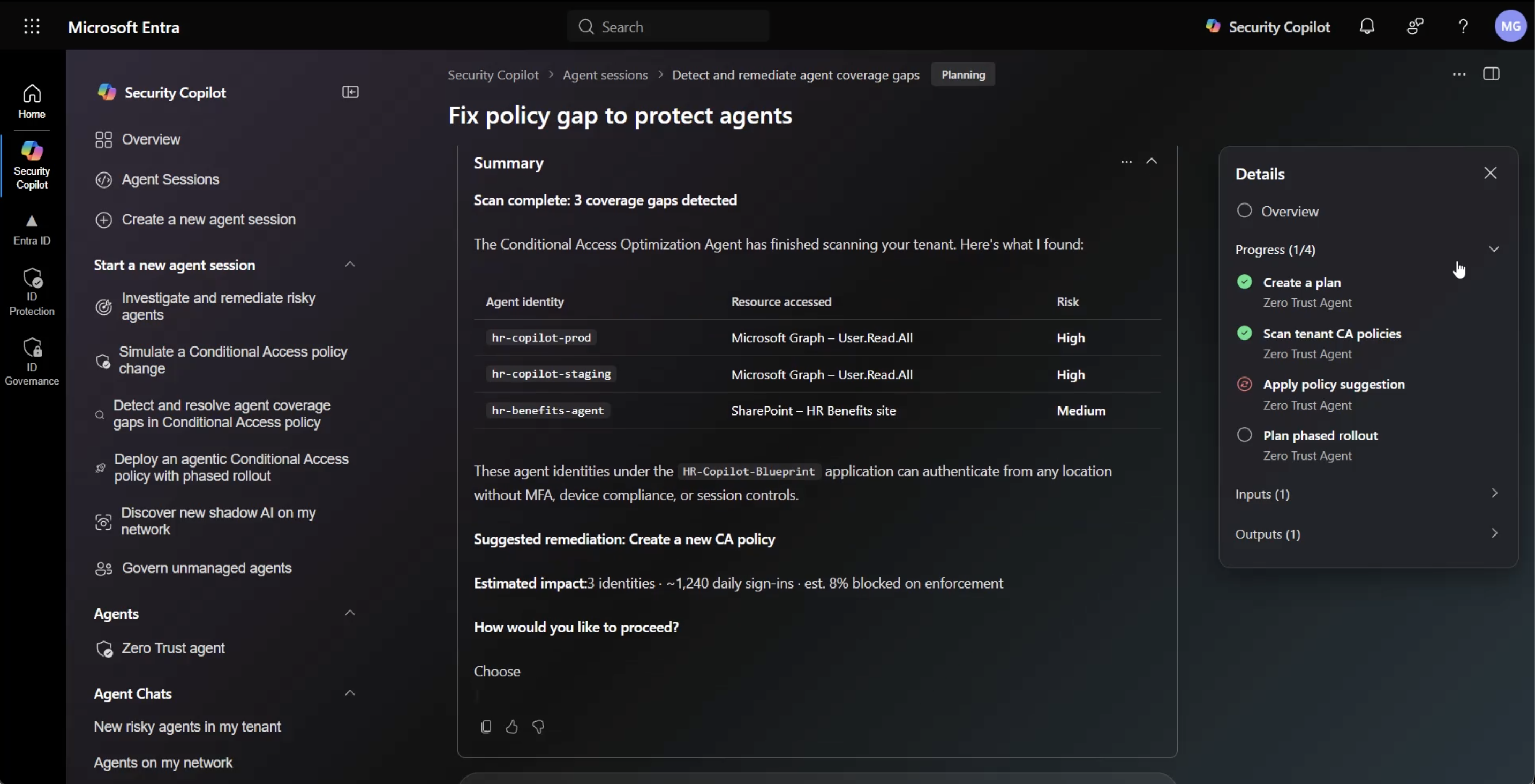 Perception fix policy confirmation